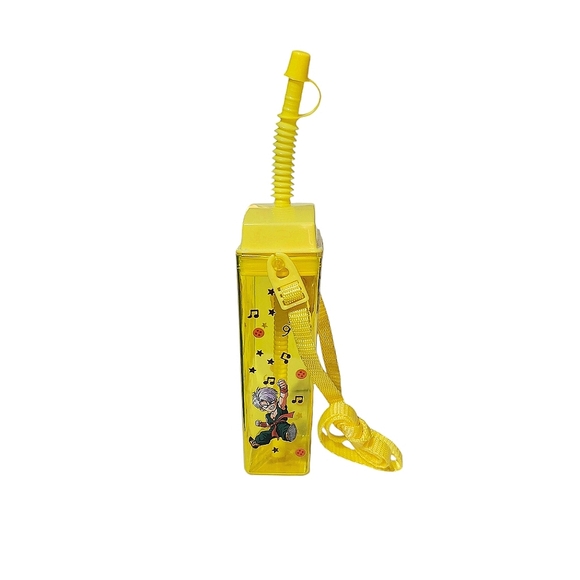 Dragon Ball Z Kids Yellow Plastic Water Bottle Portable Shoulder Strap 16oz - Picture 4 of 5